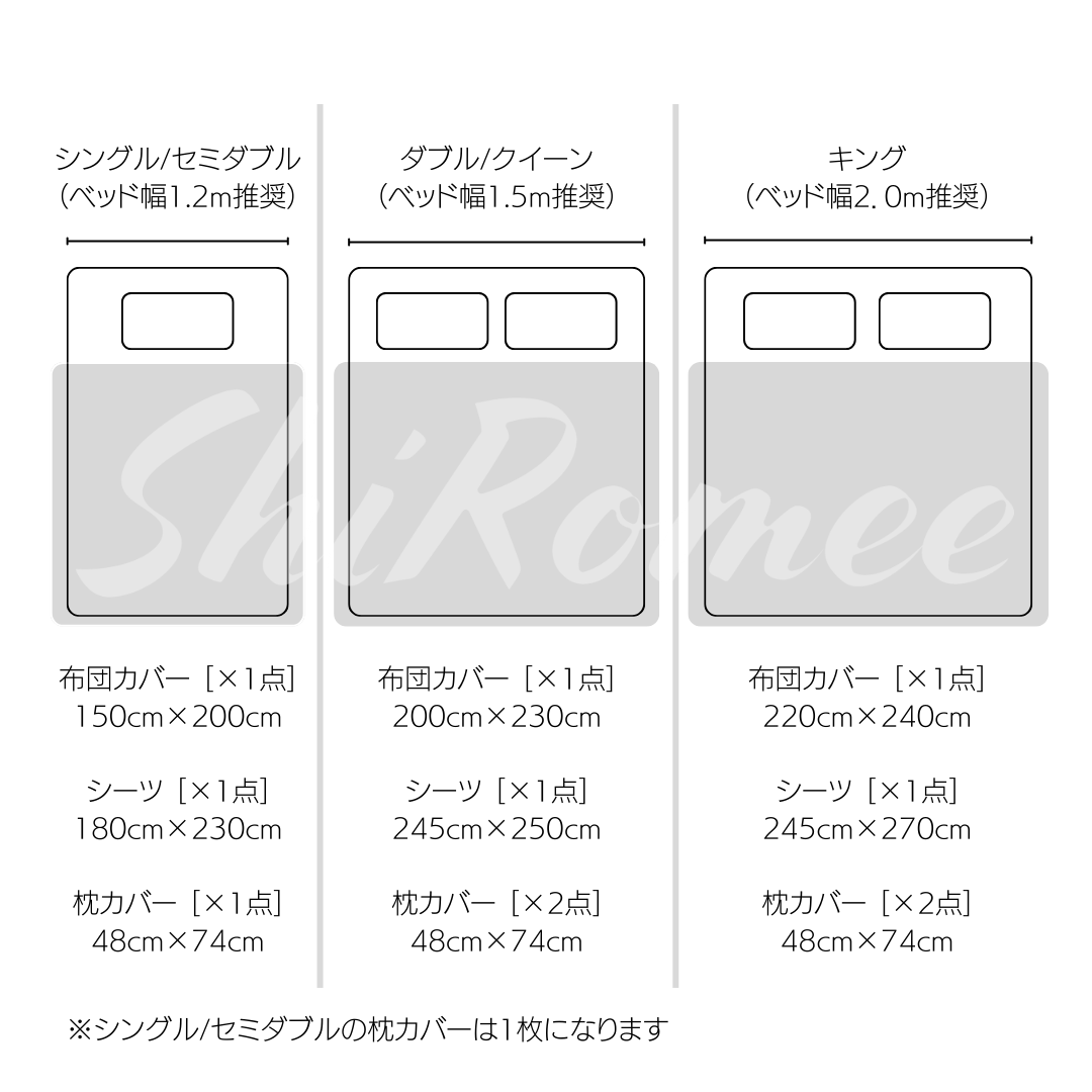 ピュアホワイトベッドリネンセット