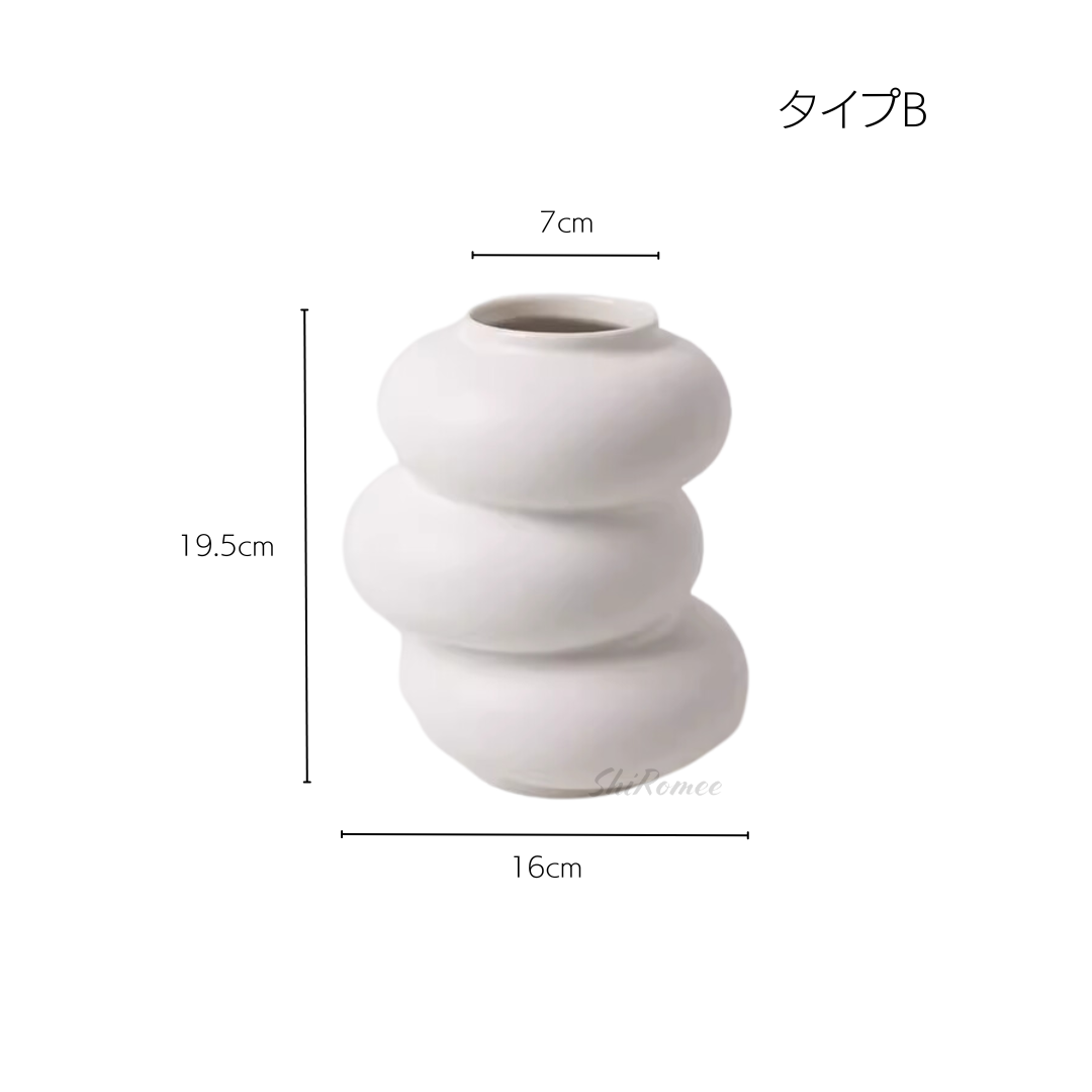 サークルスタッキングフラワーベース